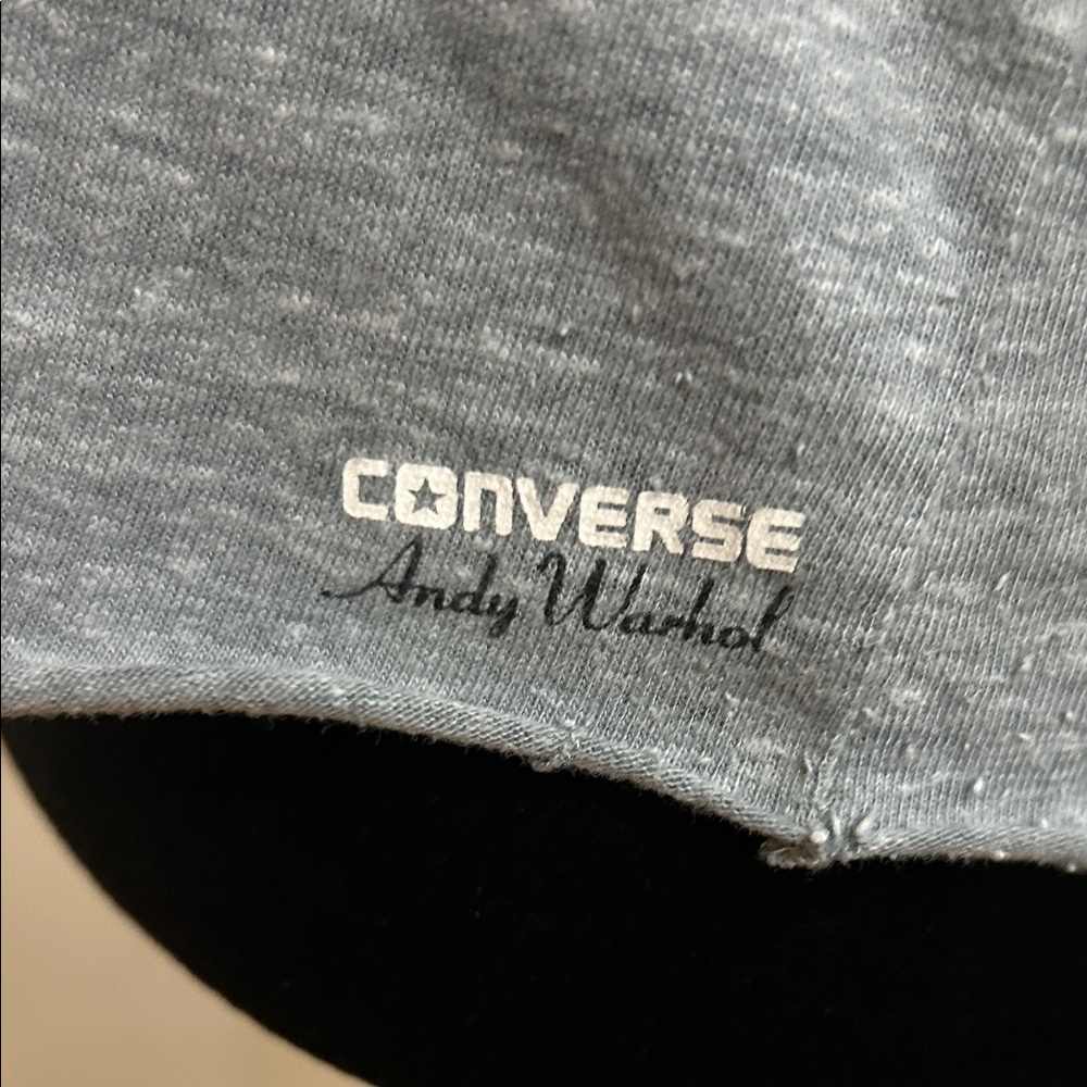 Converse / ANDY WARHOL Gray and Multicolor Raglan Tee - Picture 3 of 5